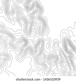 Topographic map lines background. Abstract vector illustration. Contour vector map.
