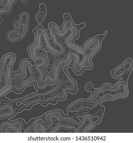 Topographic map lines background. Abstract vector illustration. Contour vector map.