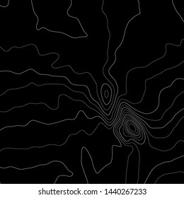 Topographic map lines background. Abstract vector illustration. Contour vector map.