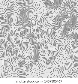 Topographic map lines background. Abstract vector illustration.