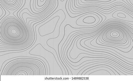 Topographic map lines background. Abstract vector illustration.