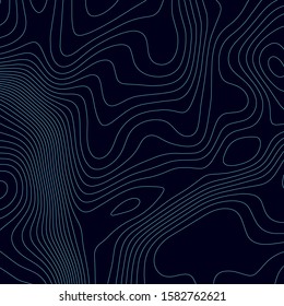 Topographic map lines background. Abstract vector illustration.