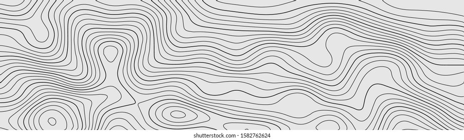 Topographic map lines background. Abstract vector illustration.