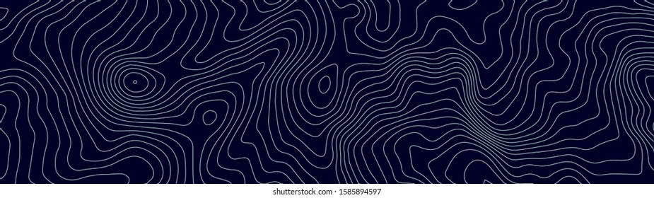 Topographic map lines background. Abstract vector illustration.