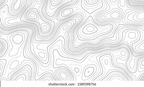 Topographic map lines background. Abstract vector illustration.