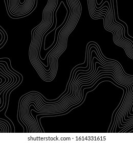 Topographic map lines background. Abstract vector illustration.