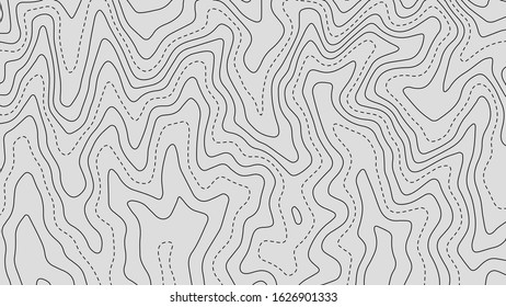 Topographic map lines background. Abstract vector illustration.