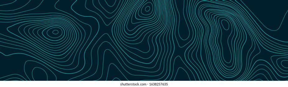 Topographic map lines background. Abstract vector illustration.