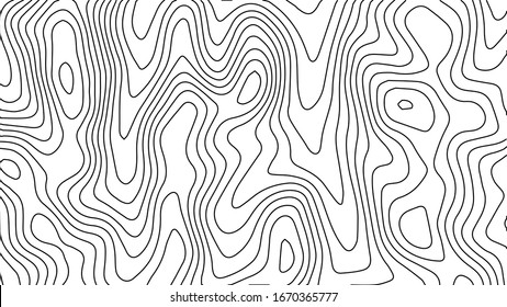 Topographic map lines background. Abstract vector illustration.