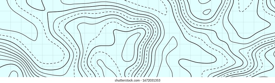 Topographic map lines background. Abstract vector illustration.