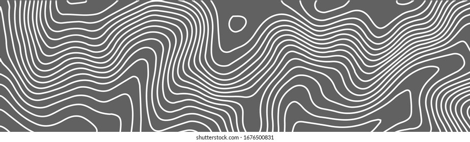 Topographic map lines background. Abstract vector illustration.