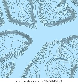 Topographic map lines background. Abstract vector illustration.