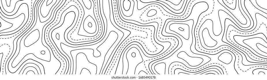 Topographic map lines background. Abstract vector illustration.