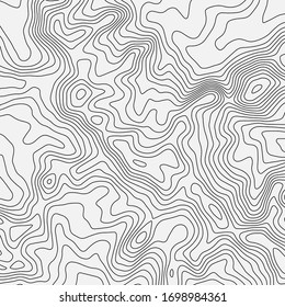 Topographic map lines background. Abstract vector illustration.