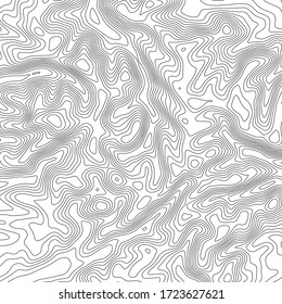 Topographic map lines background. Abstract vector illustration.