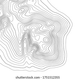 Topographic map lines background. Abstract vector illustration.