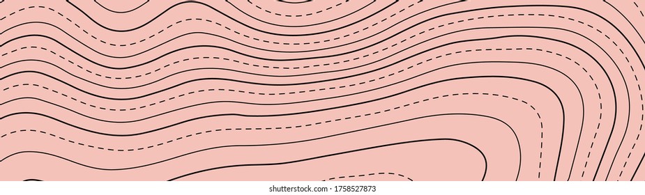 Topographic map lines background. Abstract vector illustration.