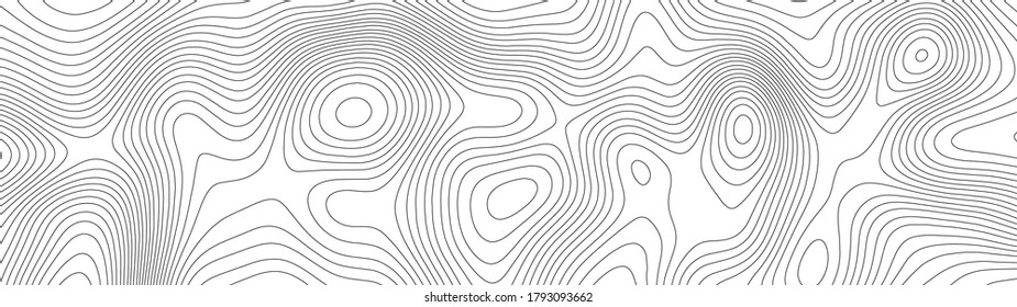 Topographic map lines background. Abstract vector illustration.