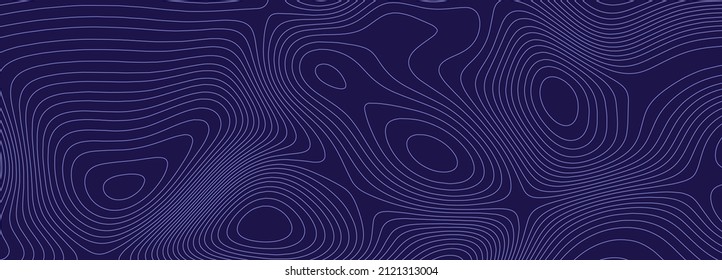 Topographic map lines background. Abstract vector illustration.