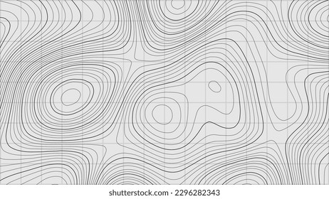 Topographic map lines background. Abstract vector illustration.