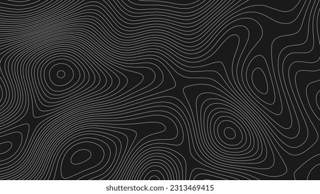Fondo de líneas de mapa topográfico. Ilustración del vector abstracto.
