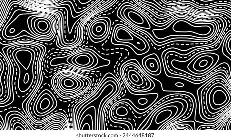 Topographic map lines background. Abstract vector illustration.
