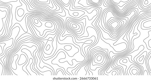 Plano de fundo das linhas do mapa topográfico. Ilustração vetorial abstrata.

