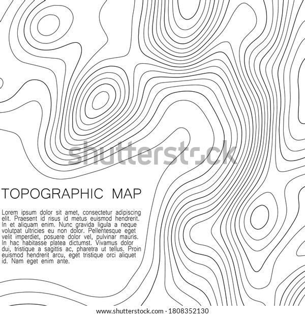 Topographic Map Lines Background Abstract Vector Stock Vector (Royalty ...