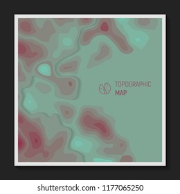 Topographic map lines, colorful background concept with space for your copy. Geographic grid, vector abstract.