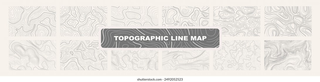 Topographic map lines, contour background. Background of the topographic map. Image grid geographic relief topographic contour line maps cartography texture