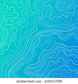 Topographic Map Lines On Blue Background Stock Vector (Royalty Free ...