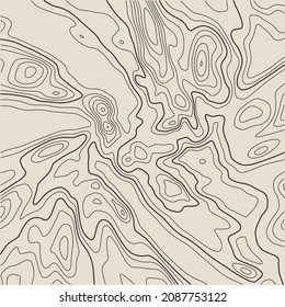 Topographische Karte mit Linien auf weißem Hintergrund. Geographisches Kartenkonzept. Vektorgrafik. EPS10