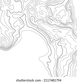 Topographic Map Lines On White Background Stock Vector (Royalty Free ...