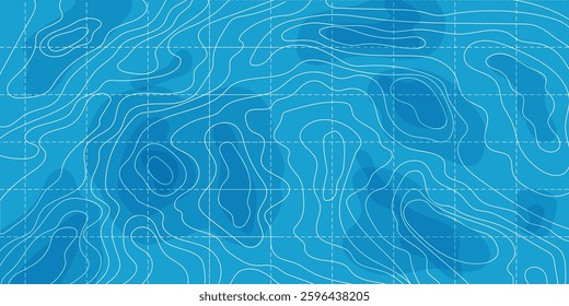 Topographic map lines retro geometric abstract relief tot view template. Land or water texture, grid contour. Topo with elevation, geography scheme and the terrain path.