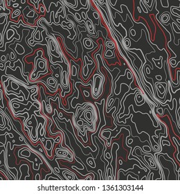 Topographic map lines. Vector illustration. Contour background. Geographic abstract grid.