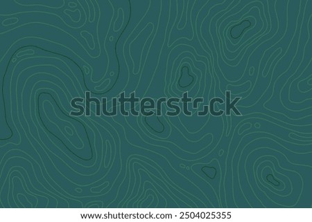 Topographic map with mountain relief, contur abstract wavy lines, top view land