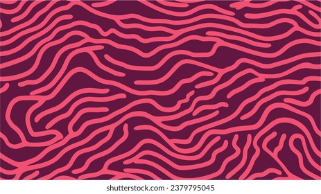 Topographic map of neon lines. Abstract Contour Topographic Line Pattern. Abstract vector illustration. Graphic concept for your design. Colorful illustration. Abstract wavy stripes seamless pattern.