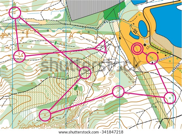 What Is Special About Orienteering Maps Topographic Map Orienteering Sport Distance Marked Stock Vector (Royalty  Free) 341847218 | Shutterstock