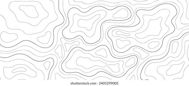Topographic map pattern background vector. Abstract mountain terrain map background with abstract shape line texture. Design illustration for wall art, fabric, packaging, web, banner, wallpaper.