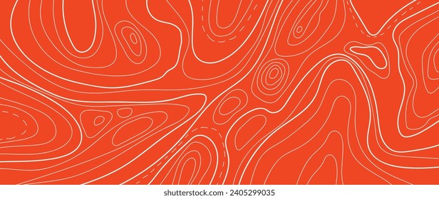 Topographic map pattern background vector. Abstract mountain terrain map background with abstract shape line texture. Design illustration for wall art, fabric, packaging, web, banner, wallpaper.