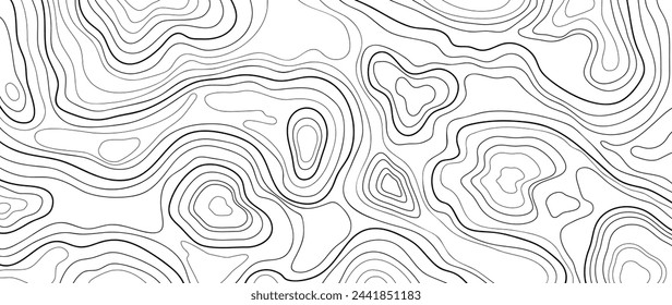 Topographic map pattern background vector. Abstract mountain terrain map background with abstract shape line texture. Design illustration for wall art, fabric, packaging, web, banner, wallpaper.