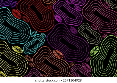 Fondo de contorno topográfico. Abstractas fondo ondulado. Fondo de líneas de contorno. Fondo de contorno de mapa topográfico.