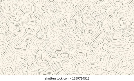 Topographic map patterns, topography line map. Vintage outdoors style