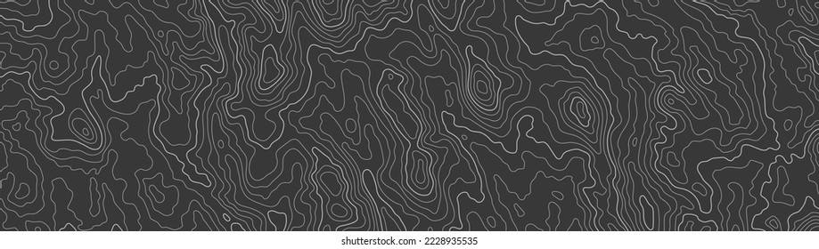 Topographic map patterns, topography line map. Outdoor vector background, editable stroke svg