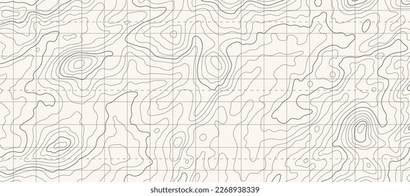 Topographic map patterns, topography line map. Outdoor vector background