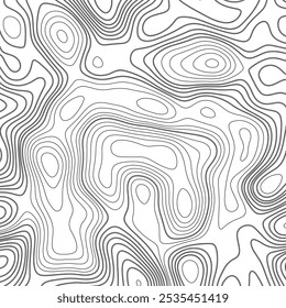 Topographic map patterns, topography line map. Vintage outdoors style. Abstract Topographic Pattern in Black and White. Abstract topographic contours map background.