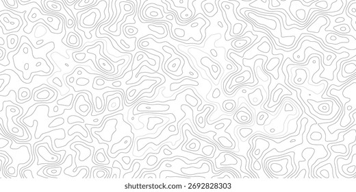 Padrões de mapas topográficos, mapa de linhas topográficas. Estilo exterior vintage, fundo do mapa de topografia. Mapa do contorno geográfico do vetor.	