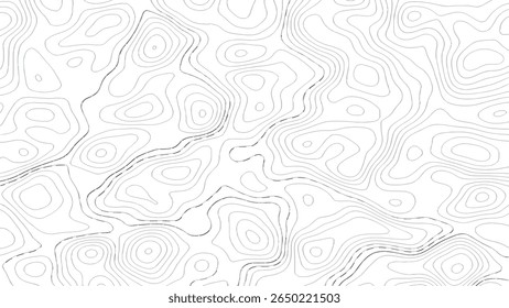 Topographic map patterns vector illustration, White abstract topography line map. Vintage outdoors map style. World map Template. 