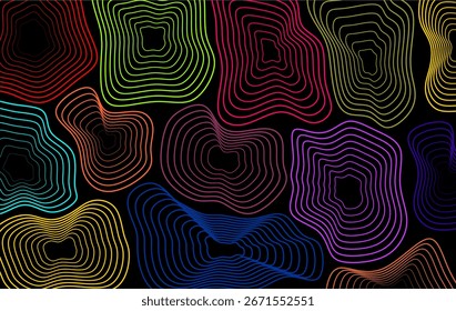 Topographic map pattern.Topography lines map.
Abstract topographic contours background. Simillarcartography illustration. Abstract colorful wavy background. Contour lines background.