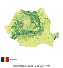 Topographic Map of Romania (EPS)